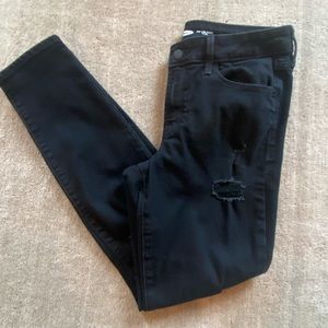 Old Navy Pop Icon skinny black jeans size 6